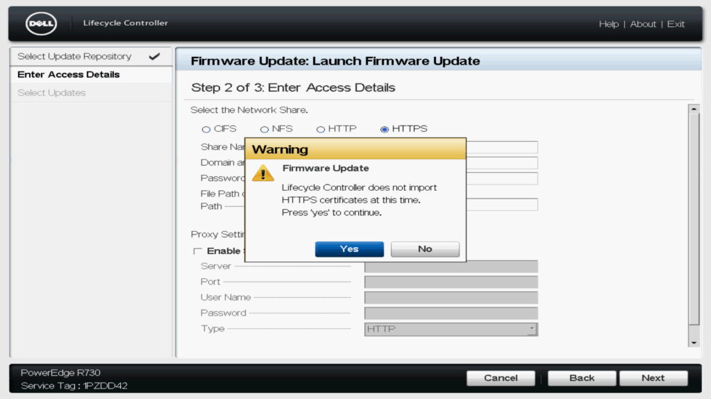 Dell_Frimware Update(Network Share) image